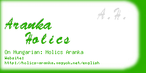 aranka holics business card